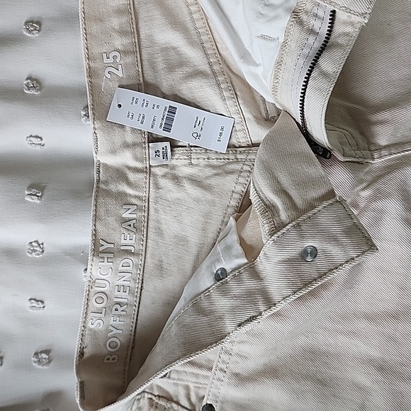 NWT! J. Crew Slouchy Boyfriend Jeans in Ecru (canvas white) size 25 - Picture 7 of 8